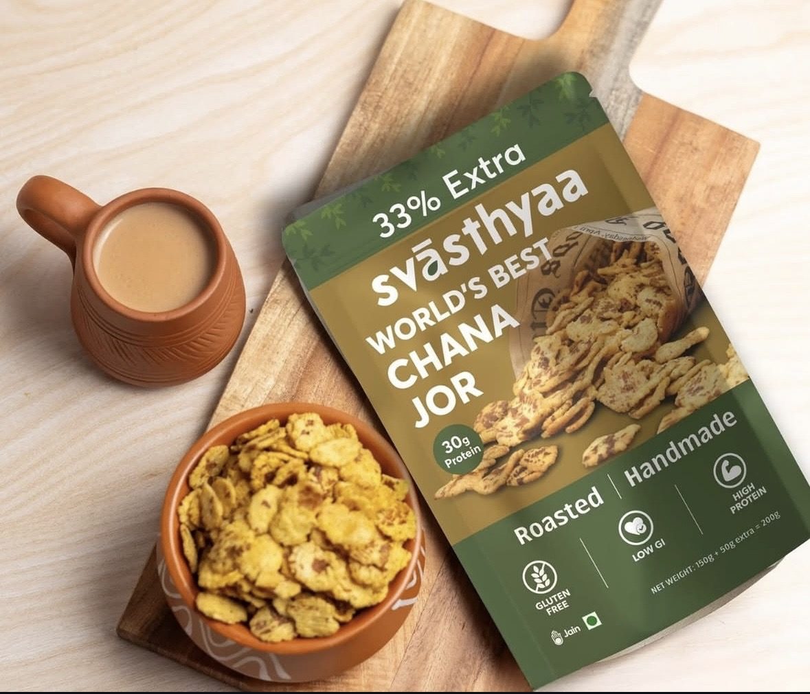 Svasthyaa roasted chana jor, D2C performance case study by The Shizz